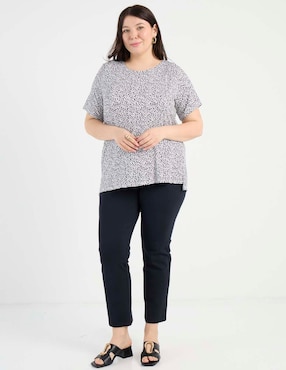Playera manga corta Lieb Plus cuello redondo para mujer