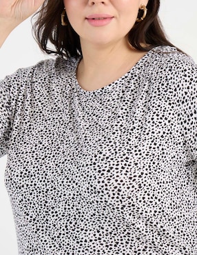 Playera manga corta Lieb Plus cuello redondo para mujer