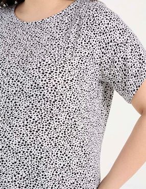 Playera manga corta Lieb Plus cuello redondo para mujer