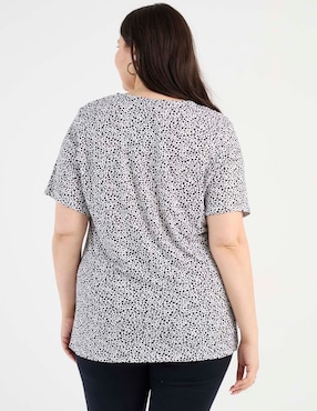 Playera manga corta Lieb Plus cuello redondo para mujer