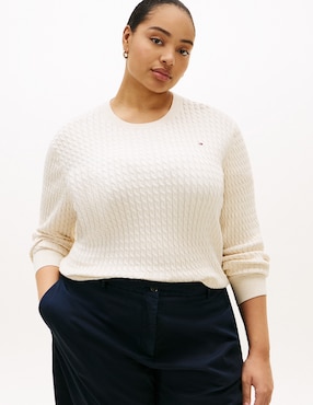 Suéter Tommy Plus cuello redondo para mujer