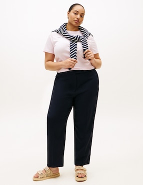 Playera manga corta Tommy Plus cuello redondo para mujer