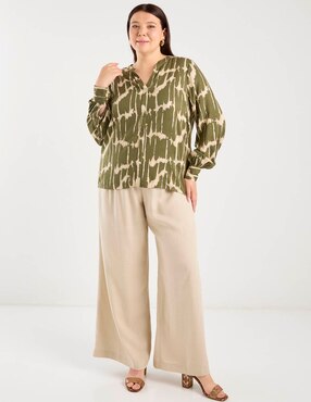 Pantalón regular Ivonne plus amplio para mujer