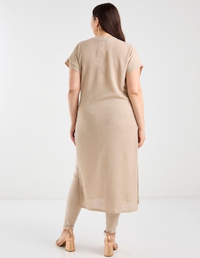 Blusa túnica Ivonne Plus manga corta para mujer