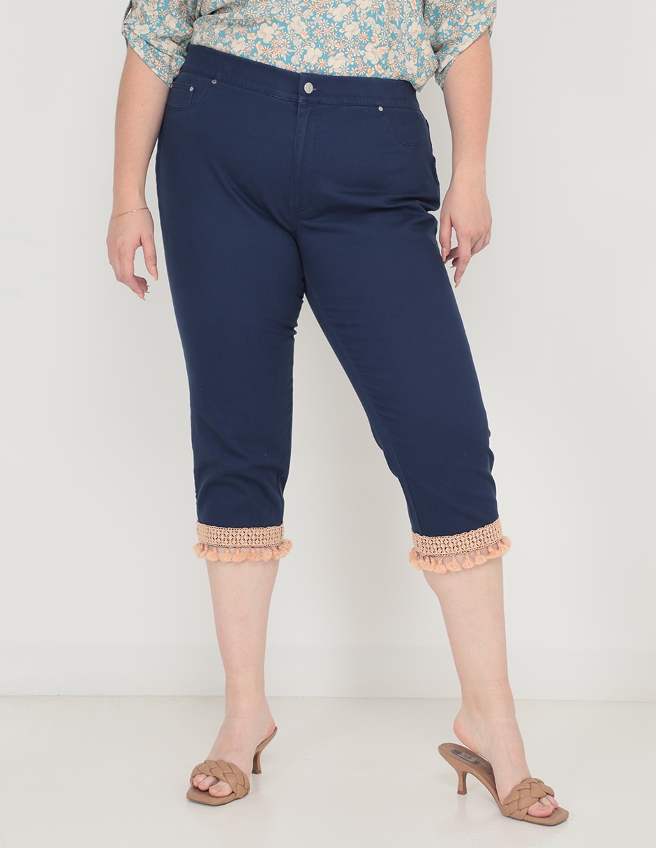 Pantalón capri LIEB Basics Plus straight para mujer