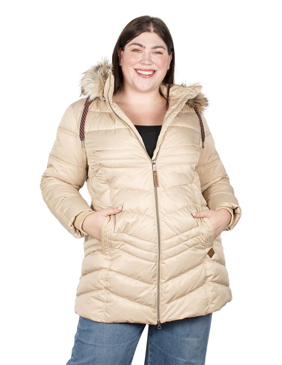 Chamarra acolchada impermeable para mujer