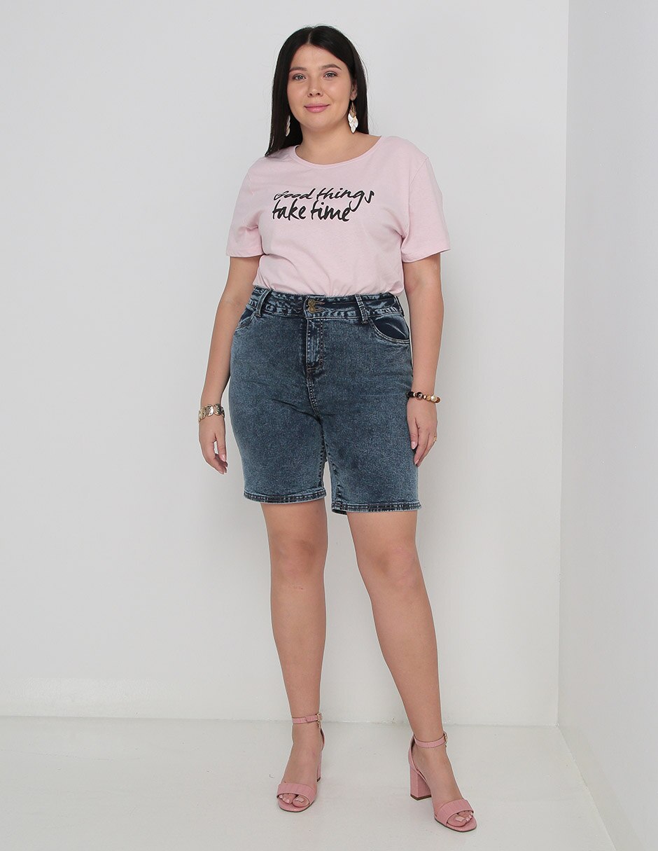 Bermuda de mezclilla para mujer 1