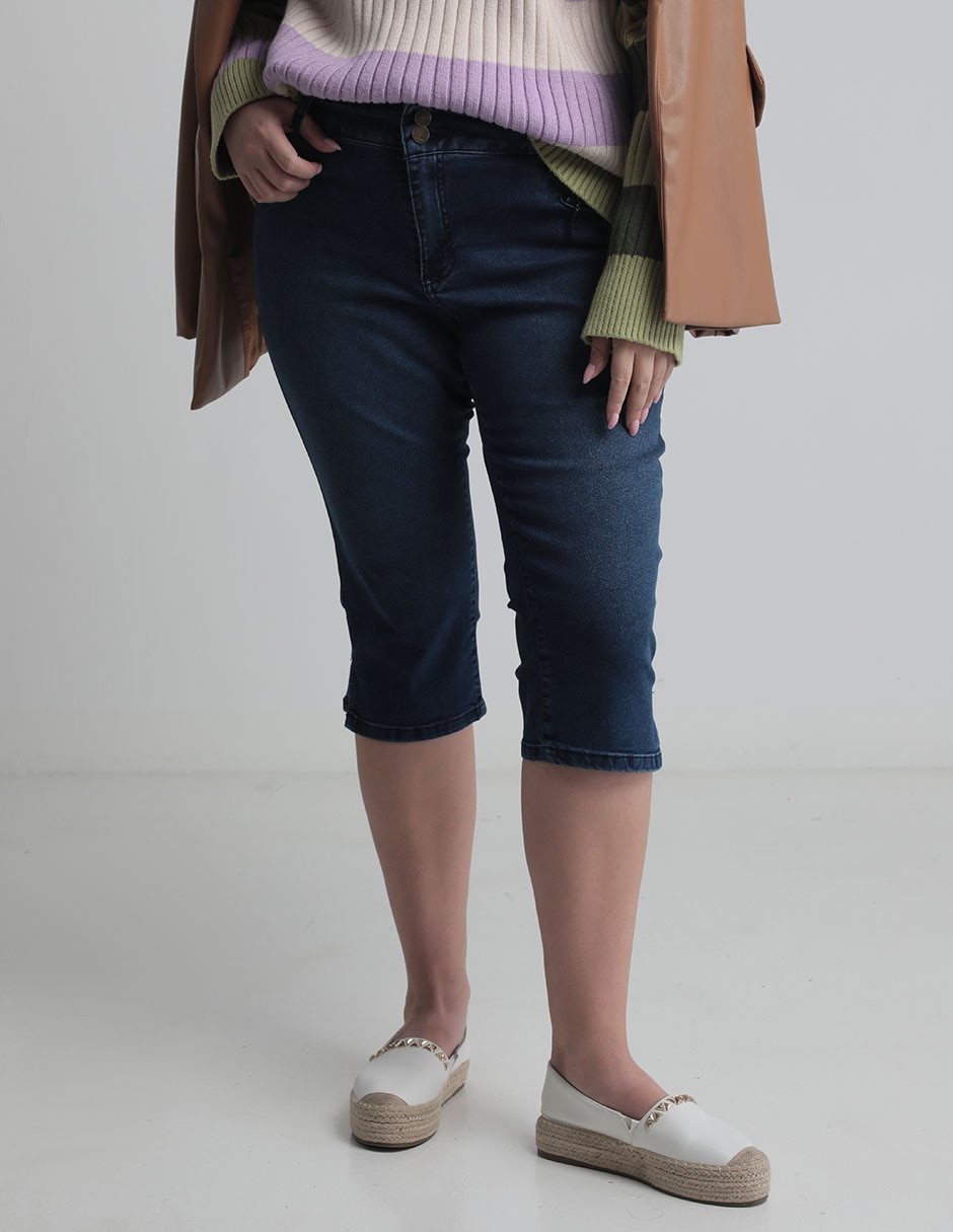 Jeans skinny corte cintura para mujer 1
