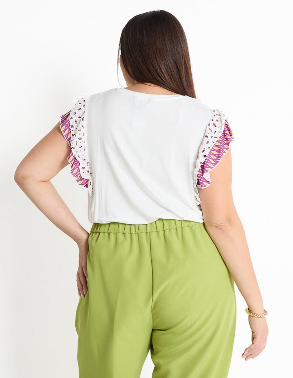 Playera manga corta cuello redondo para mujer 2