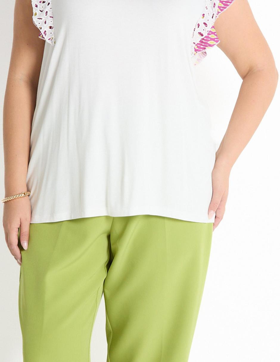 Playera manga corta cuello redondo para mujer 5
