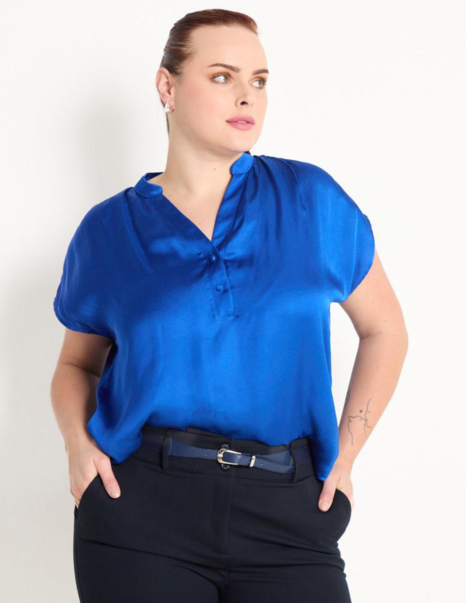 Blusa manga corta para mujer