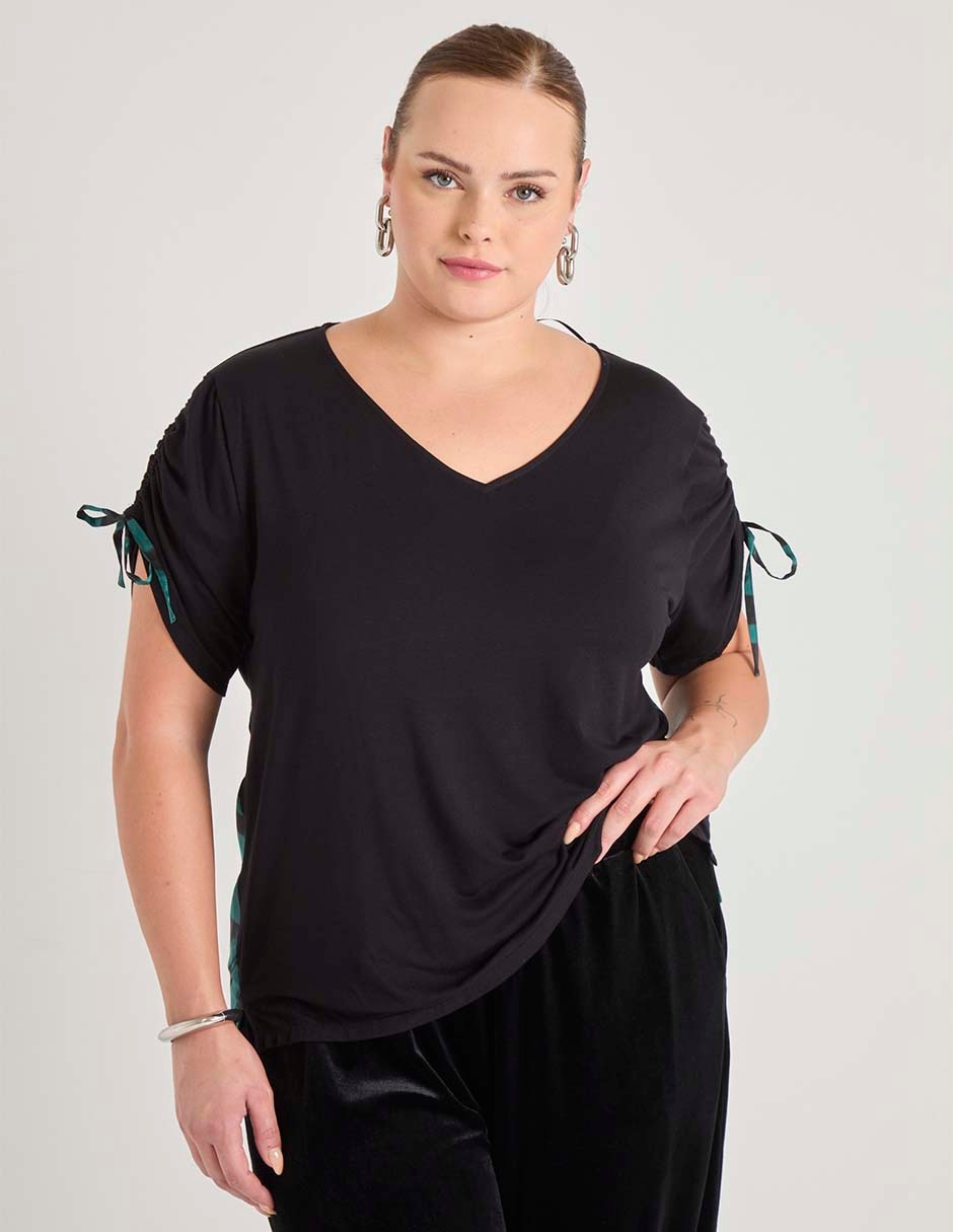 Blusa manga corta para mujer