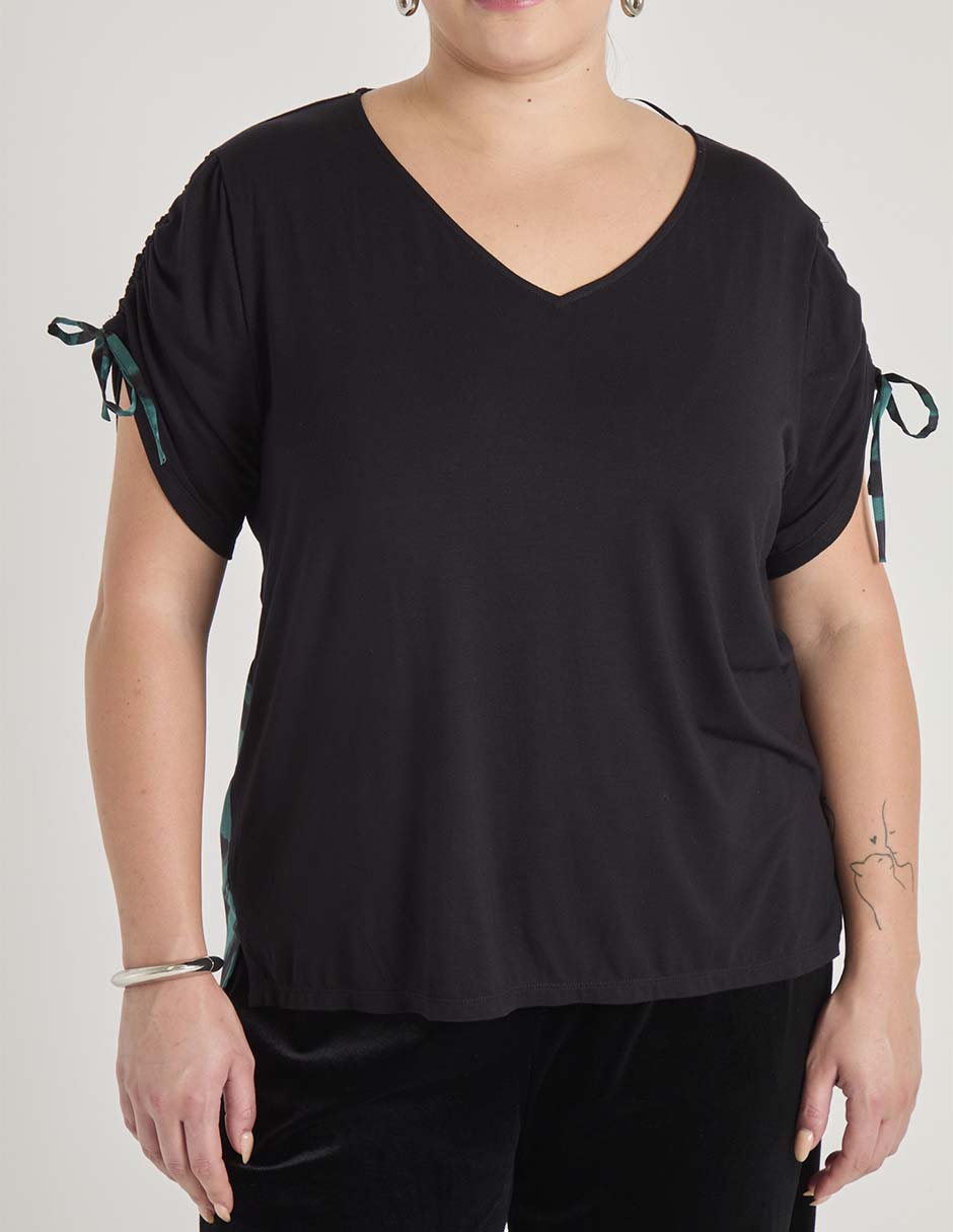 Blusa manga corta para mujer 4