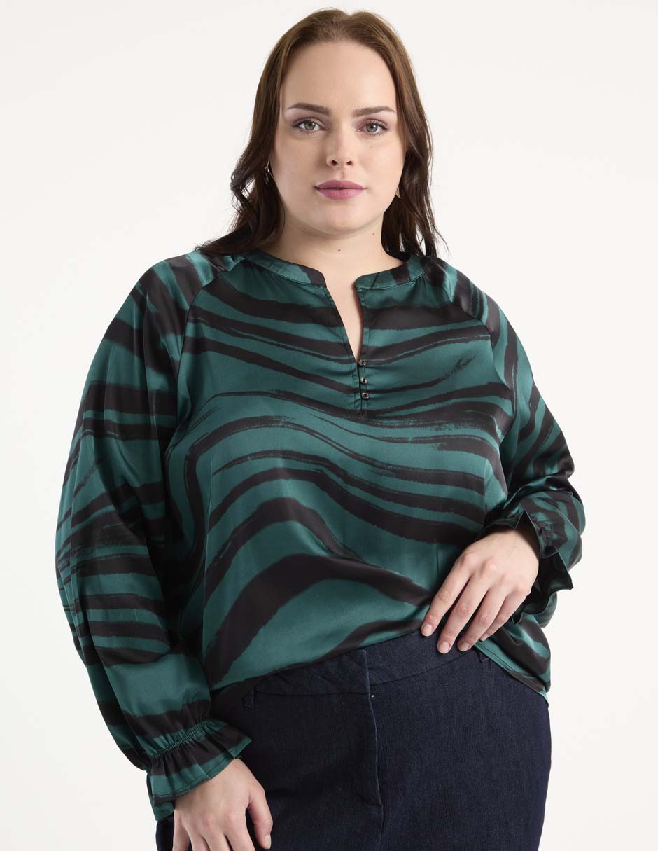 Blusa manga larga para mujer