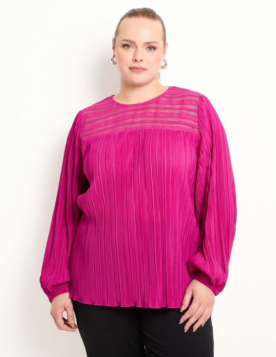 Blusa manga larga para mujer