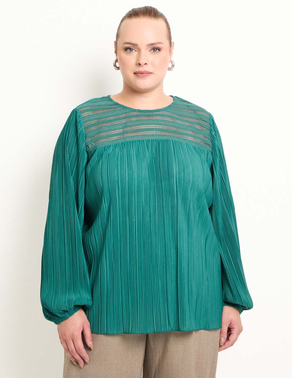 Blusa manga larga para mujer