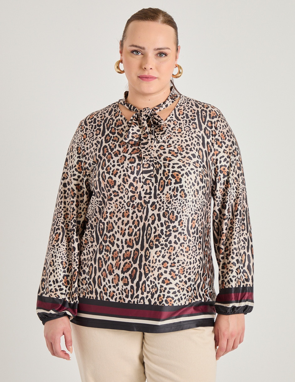 Blusa manga larga para mujer