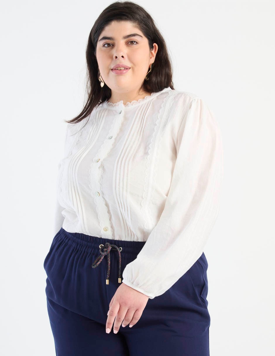 Blusa manga larga para mujer