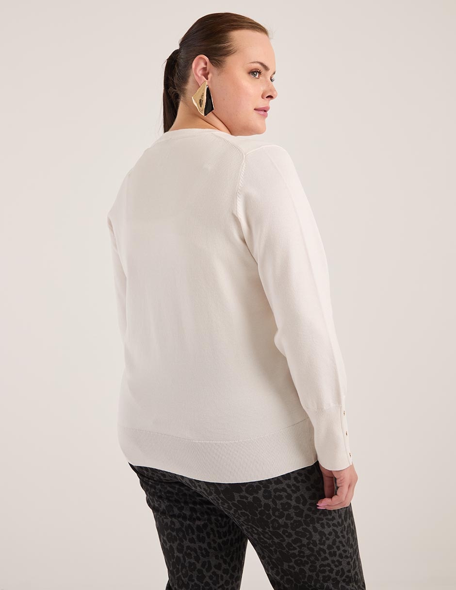 Suéter cuello redondo para mujer 2