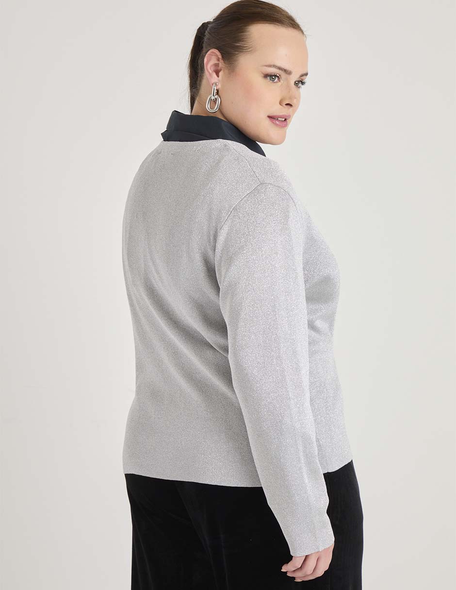 Suéter cuello redondo para mujer 2