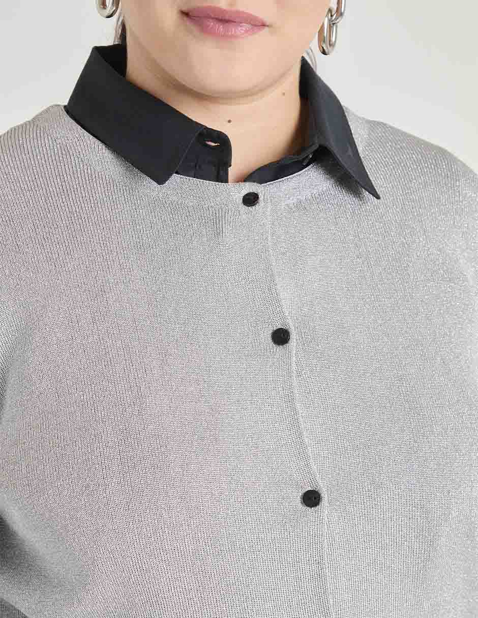 Suéter cuello redondo para mujer 4
