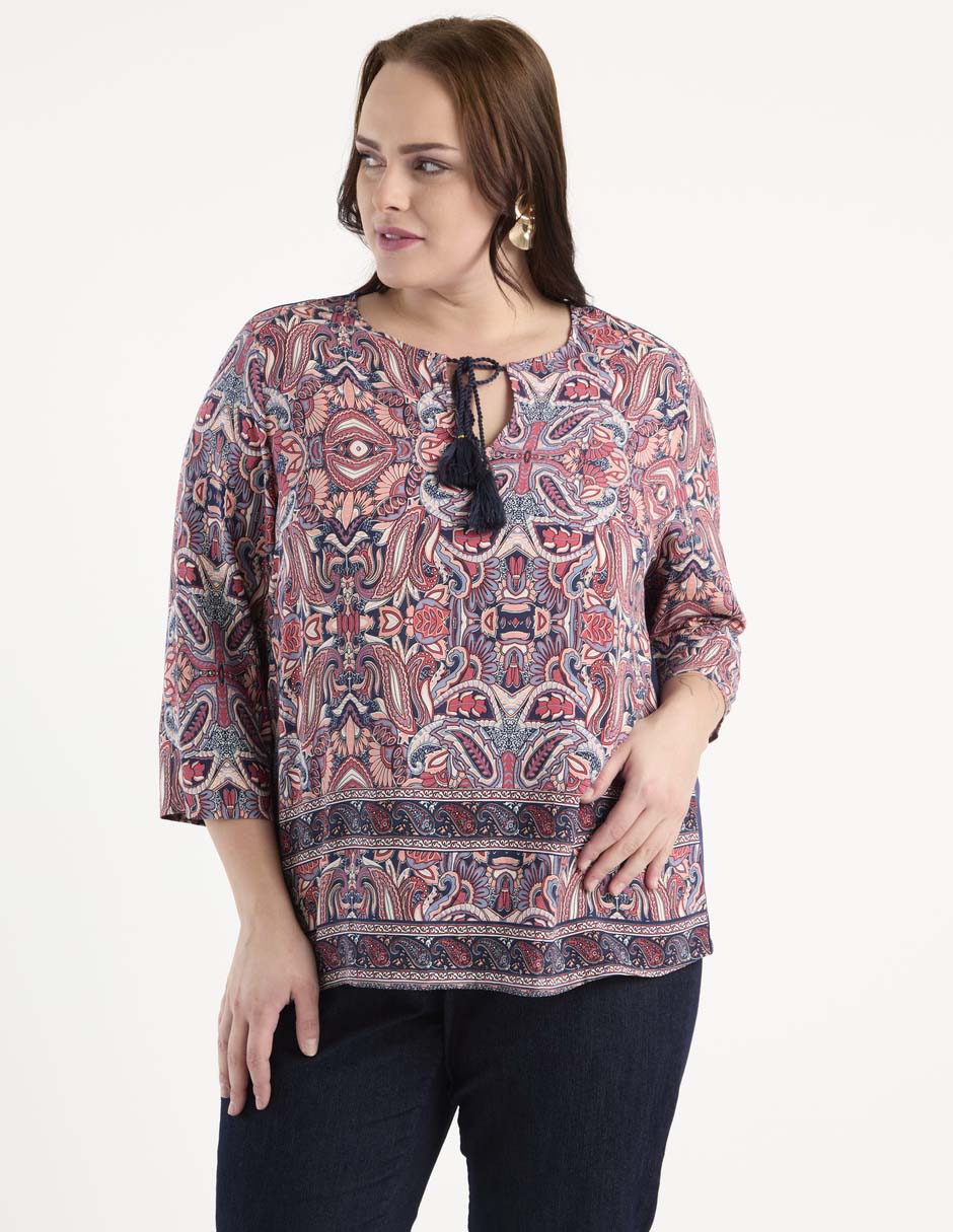 Blusa manga 3/4 para mujer