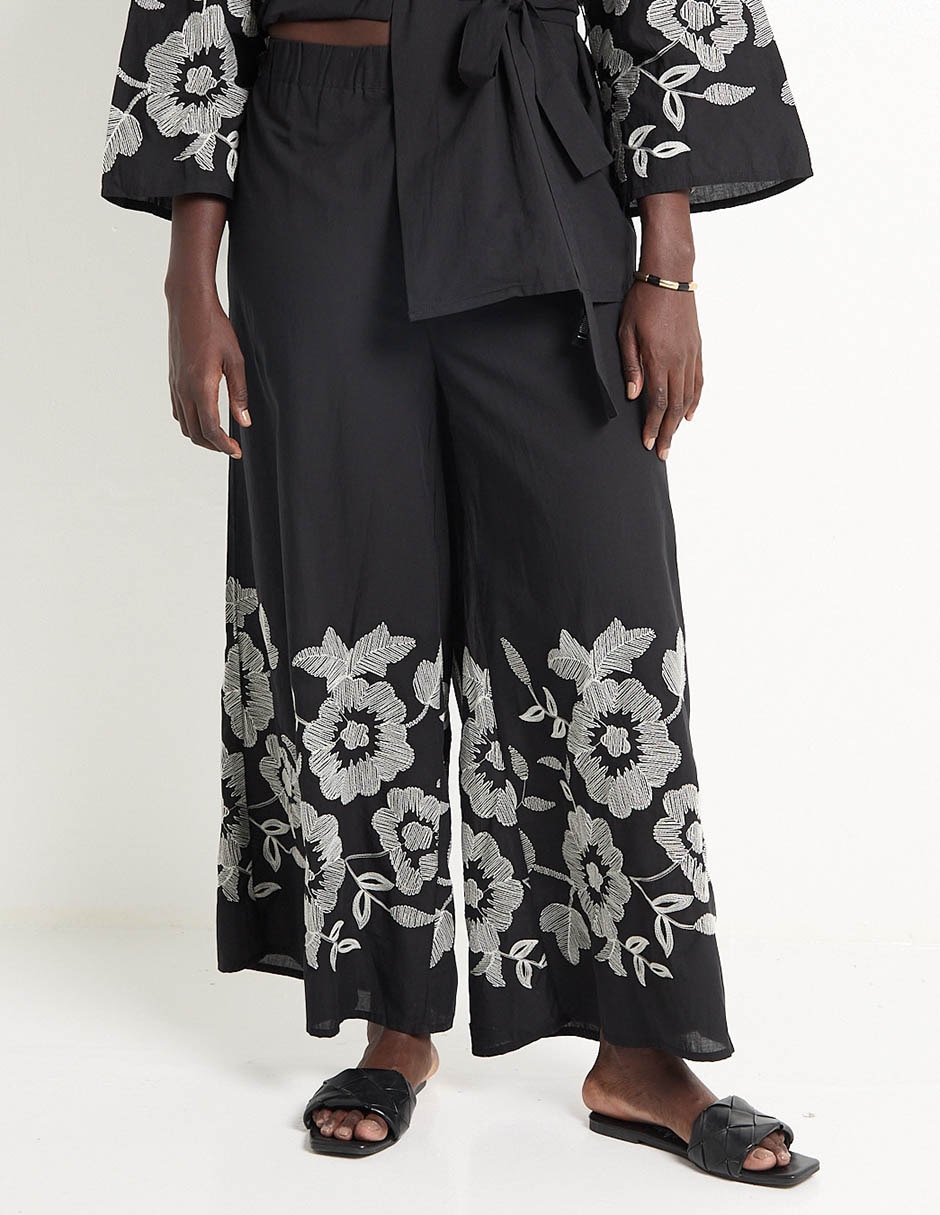 Pantalón relaxed wide leg para mujer Pantalón relaxed wide leg para mujer