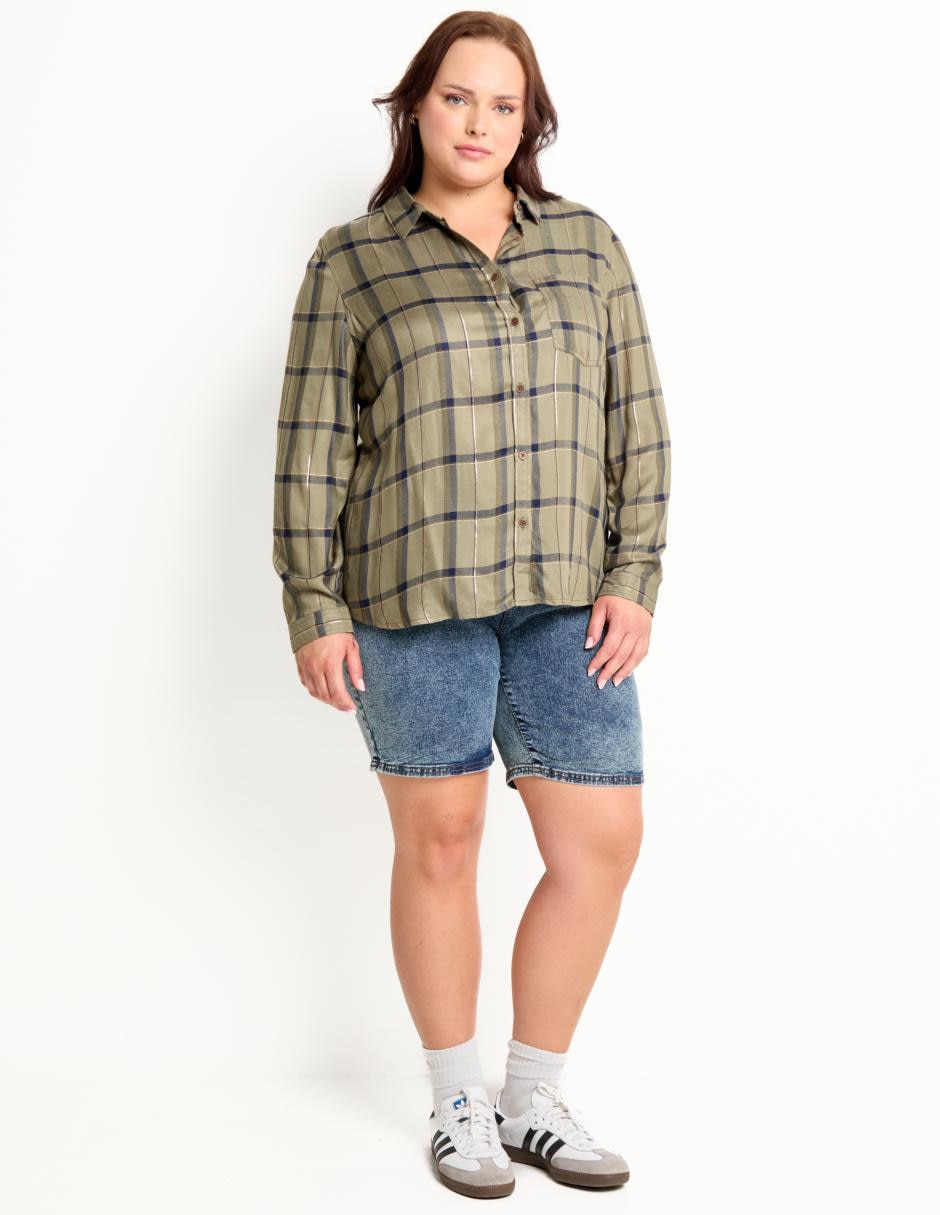 Blusa camisera manga larga para mujer 3