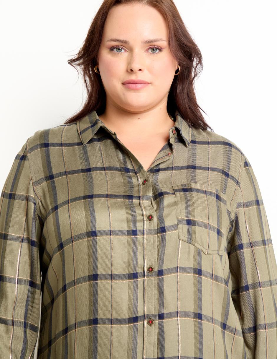 Blusa camisera manga larga para mujer 4