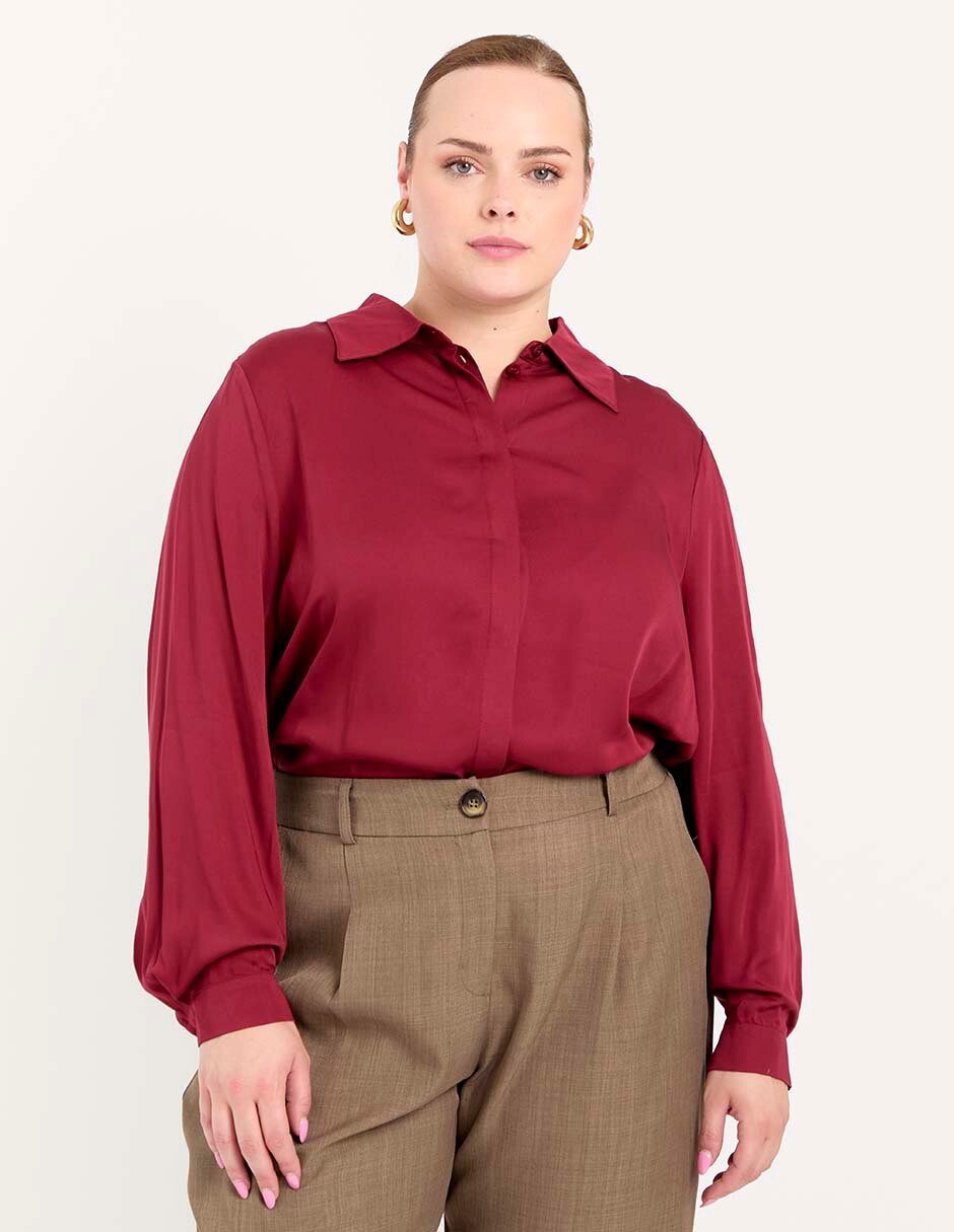 Blusa manga larga para mujer