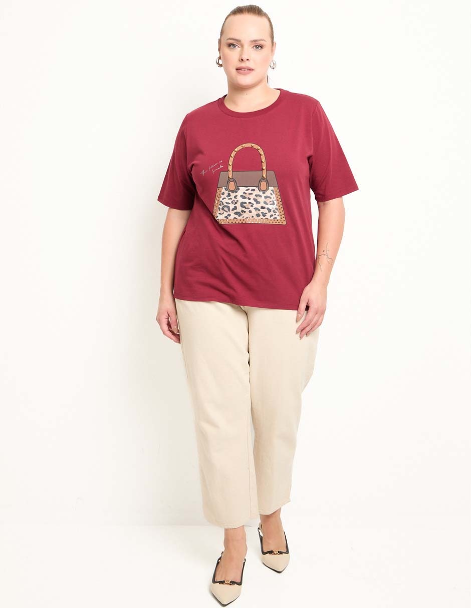 Playera manga corta cuello redondo para mujer 3