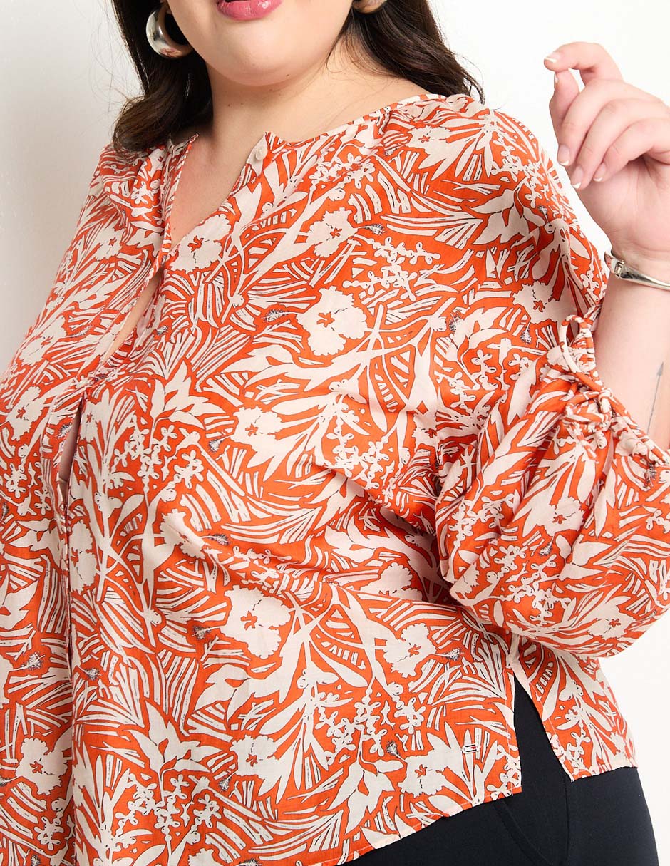 Camisa de algodón manga larga para mujer 4