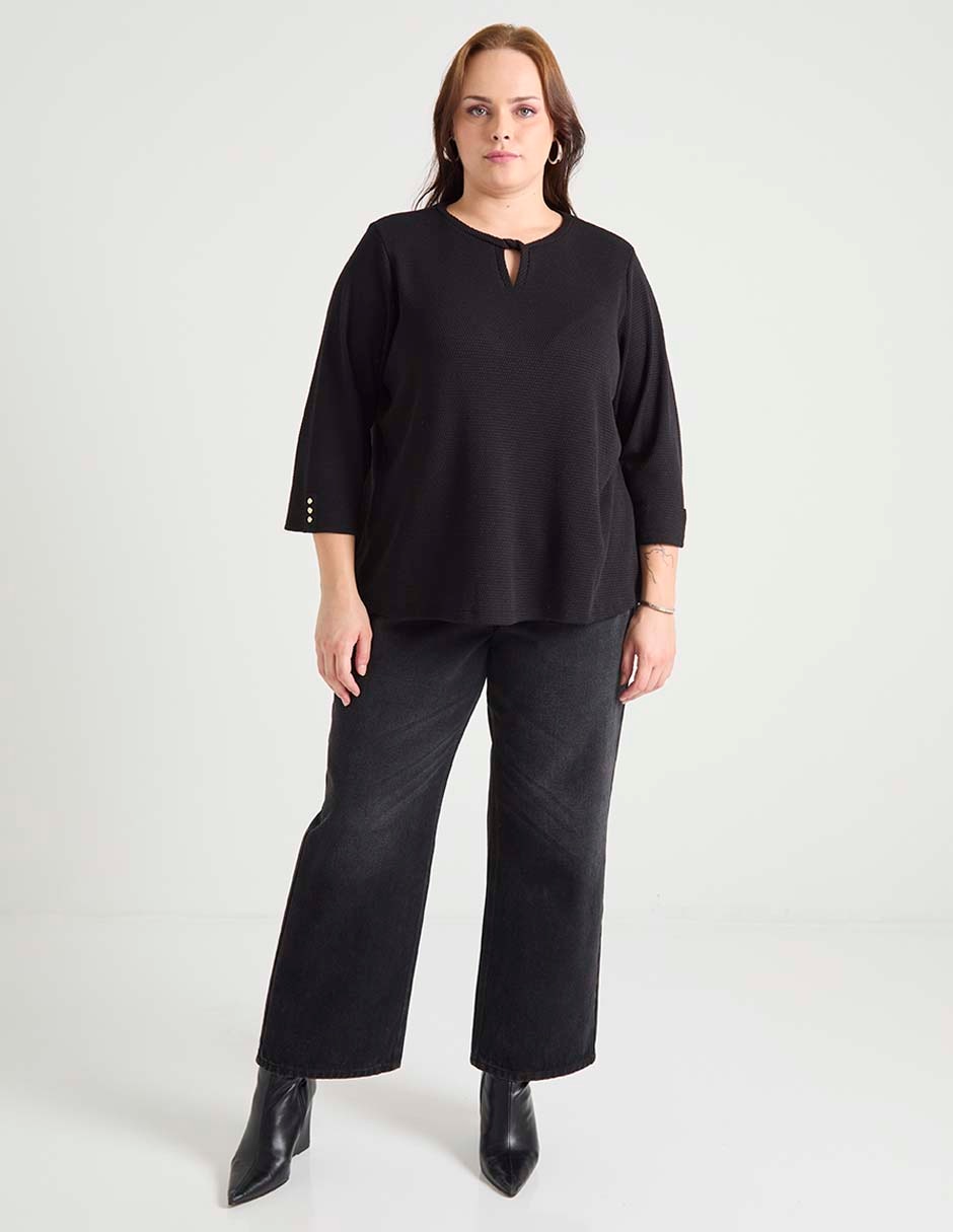 Blusa manga al codo para mujer 3