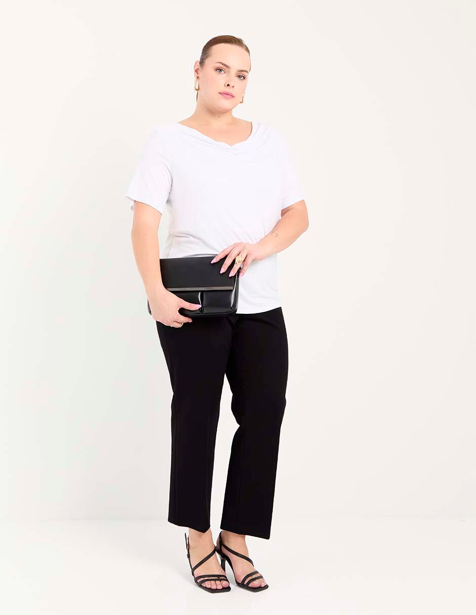 Blusa manga al codo para mujer