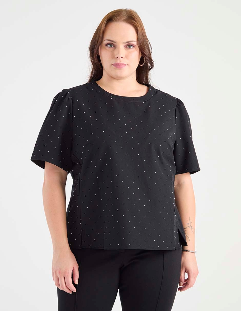 Blusa manga corta para mujer