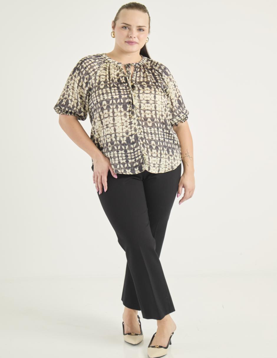 Blusa manga al codo para mujer 3