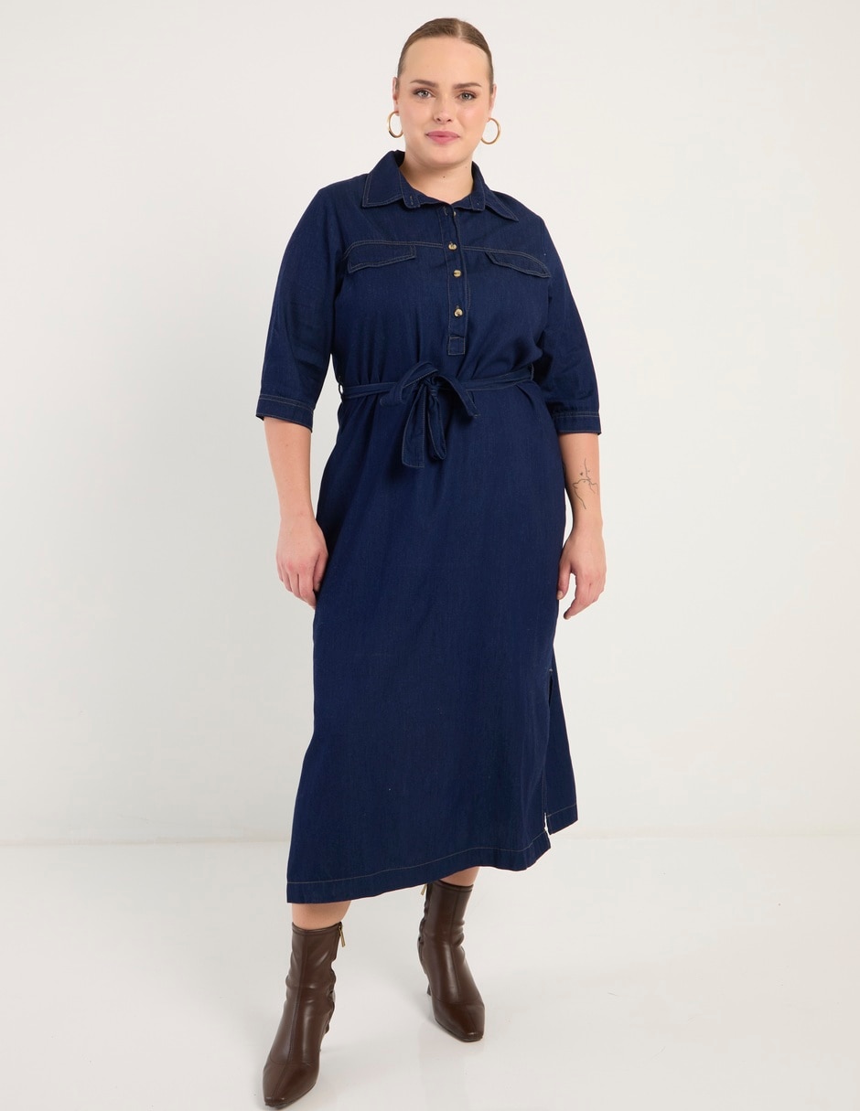 Vestido midi casual Lieb Plus para mujer Vestido midi casual Lieb Plus para mujer