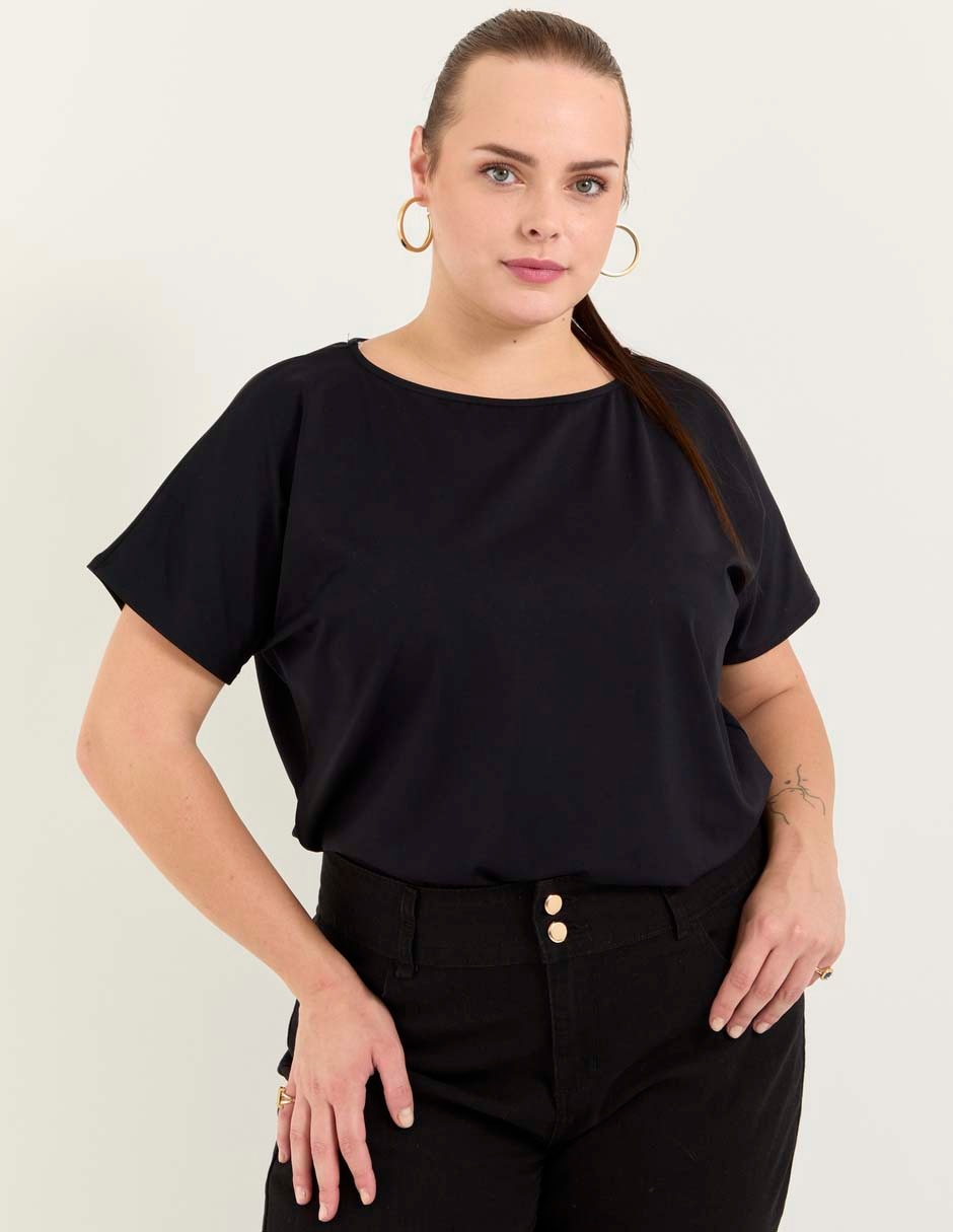Blusa Lieb Plus manga corta para mujer