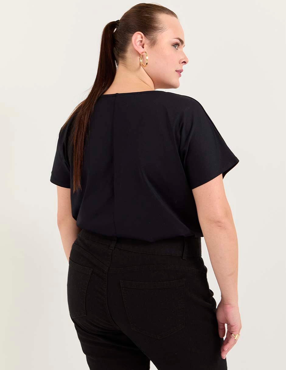 Blusa Lieb Plus manga corta para mujer