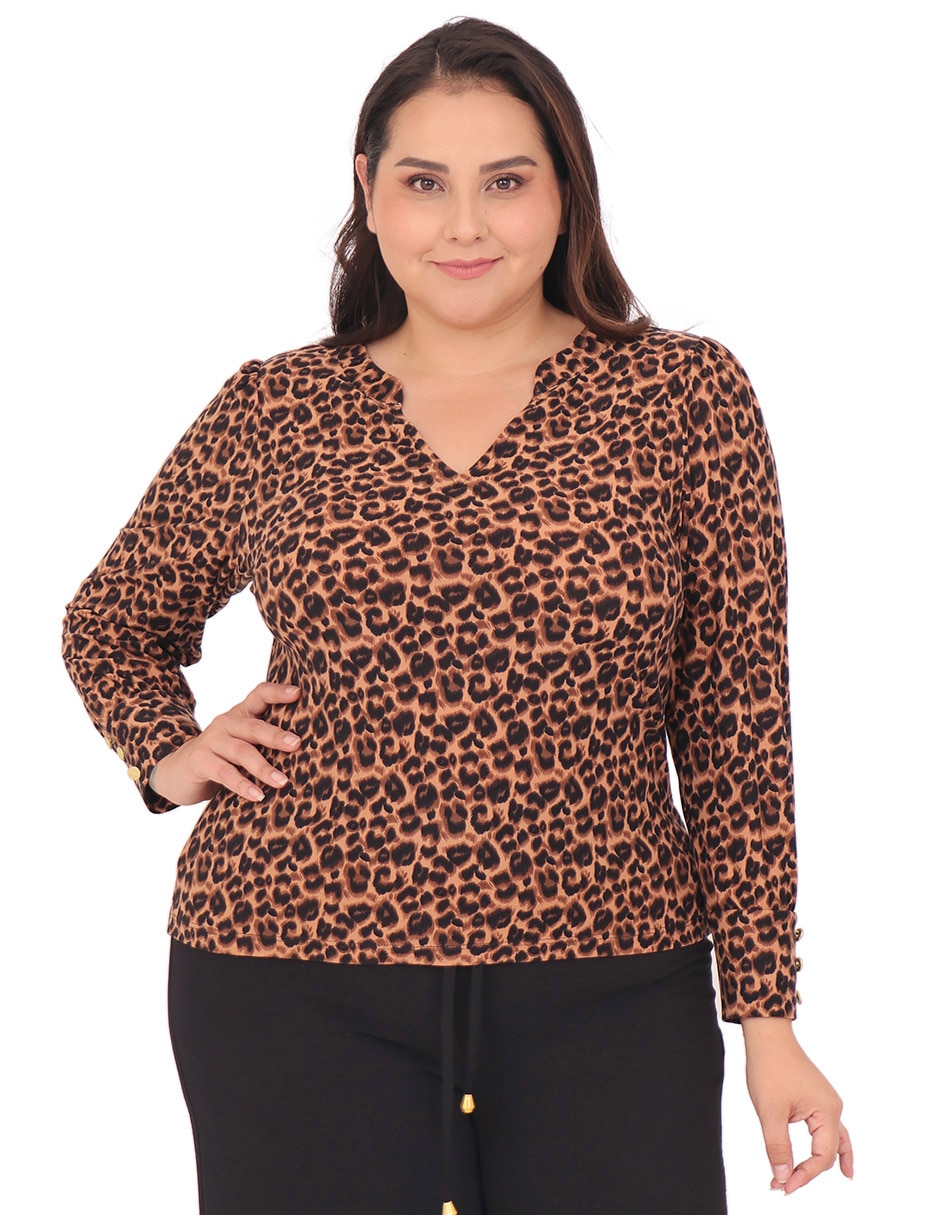 Blusa manga larga para mujer