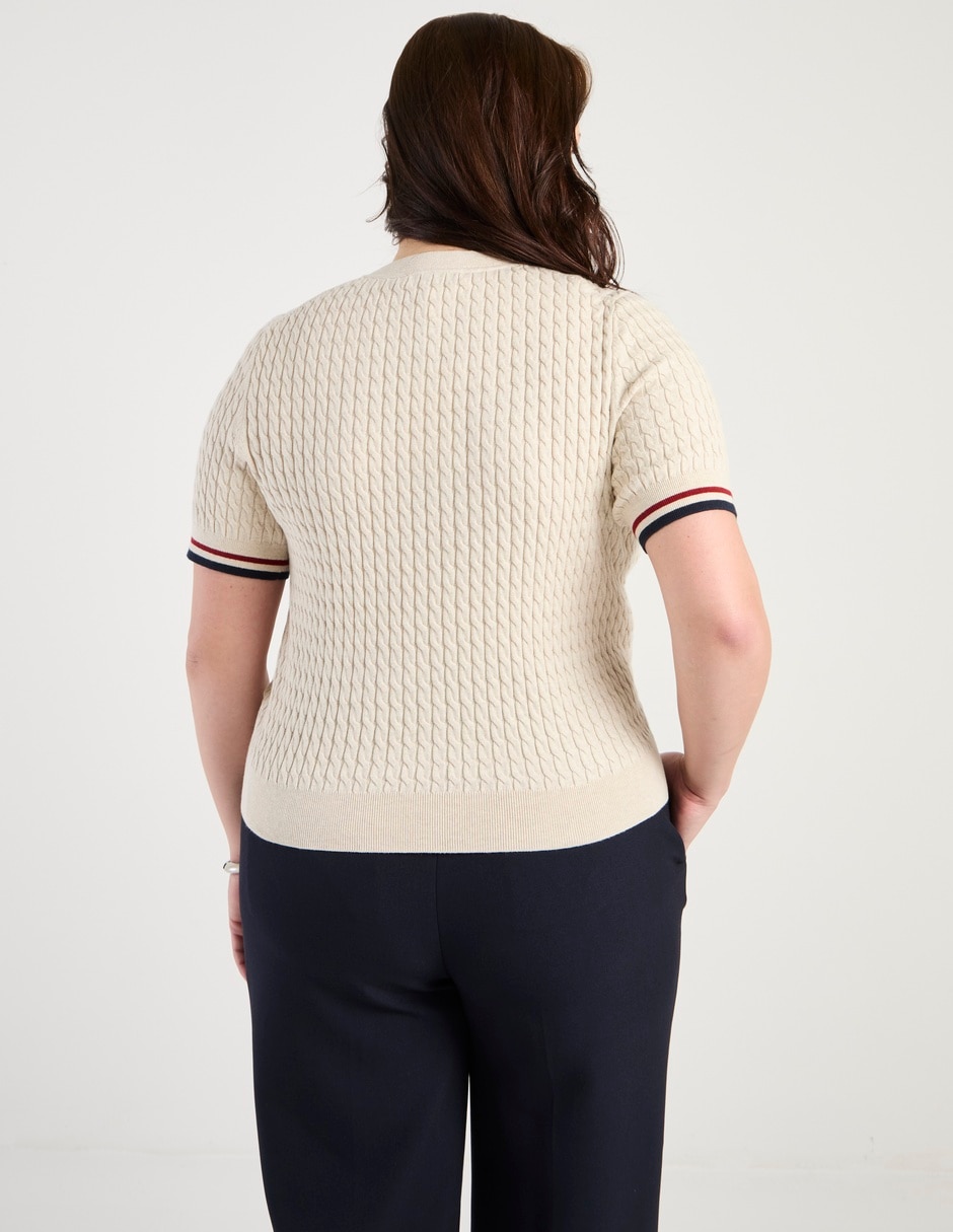 Suéter cuello redondo para mujer 2