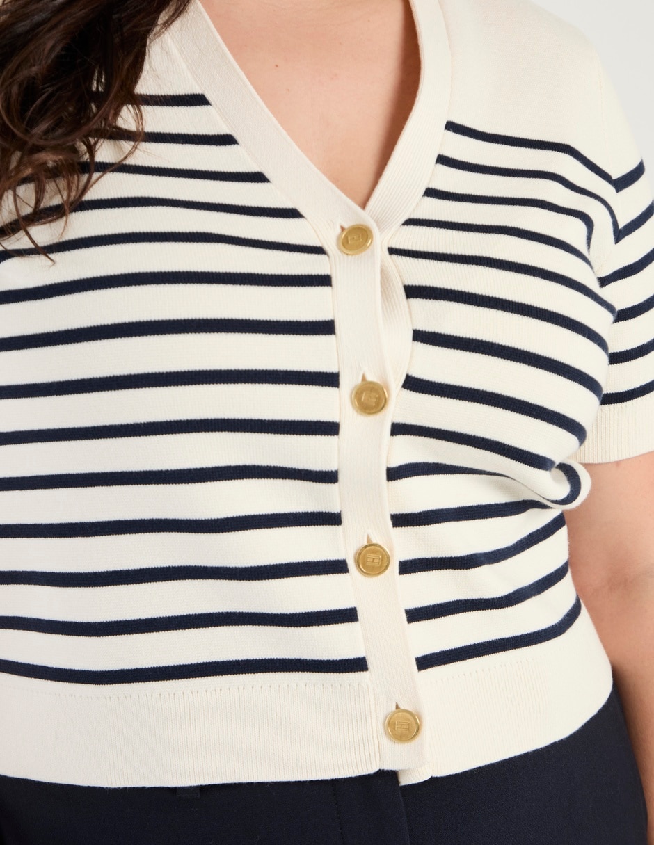 Suéter cuello V para mujer 4
