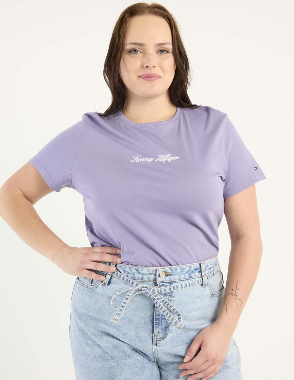 Playera manga corta cuello redondo para mujer