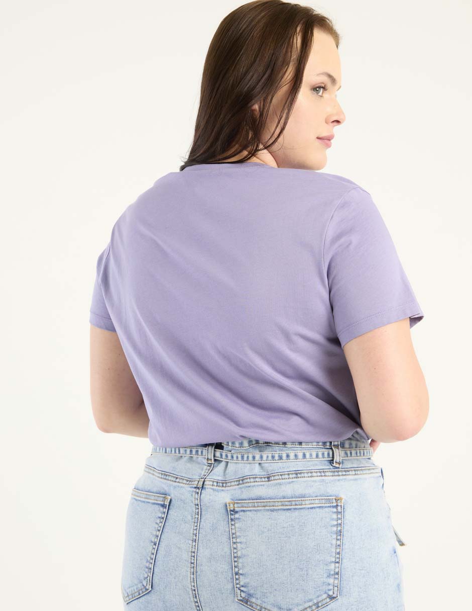 Playera manga corta cuello redondo para mujer 2