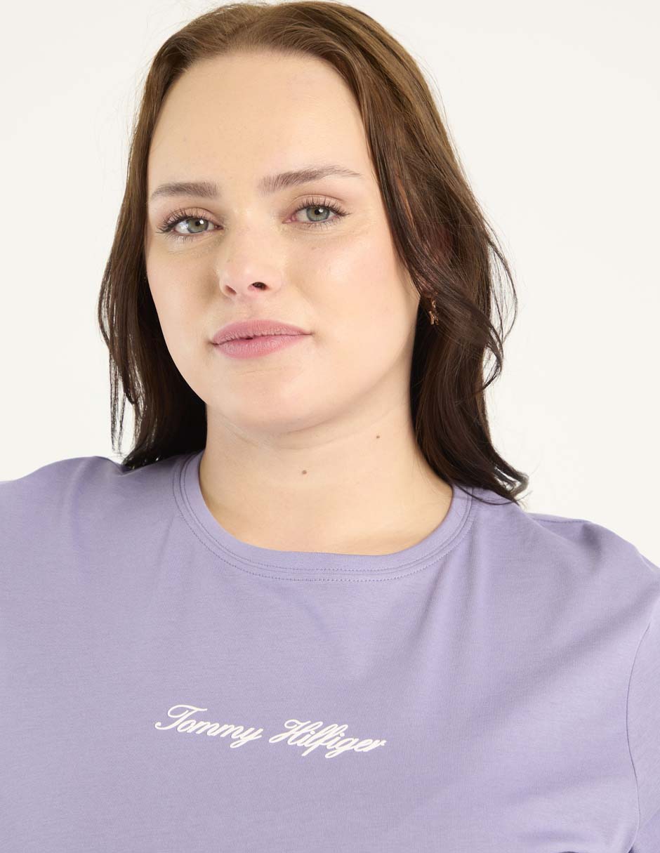 Playera manga corta cuello redondo para mujer 4
