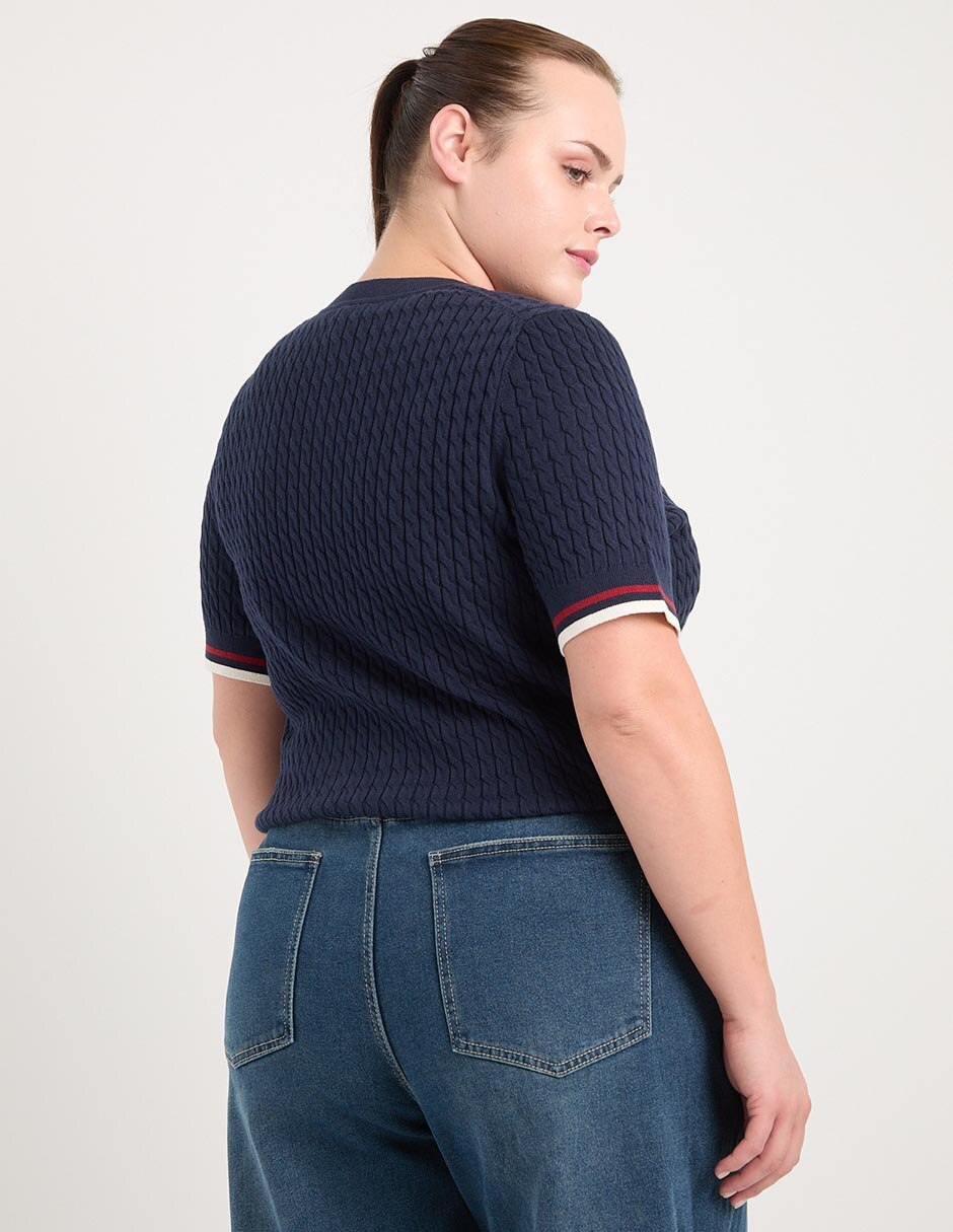 Suéter cuello redondo para mujer 2