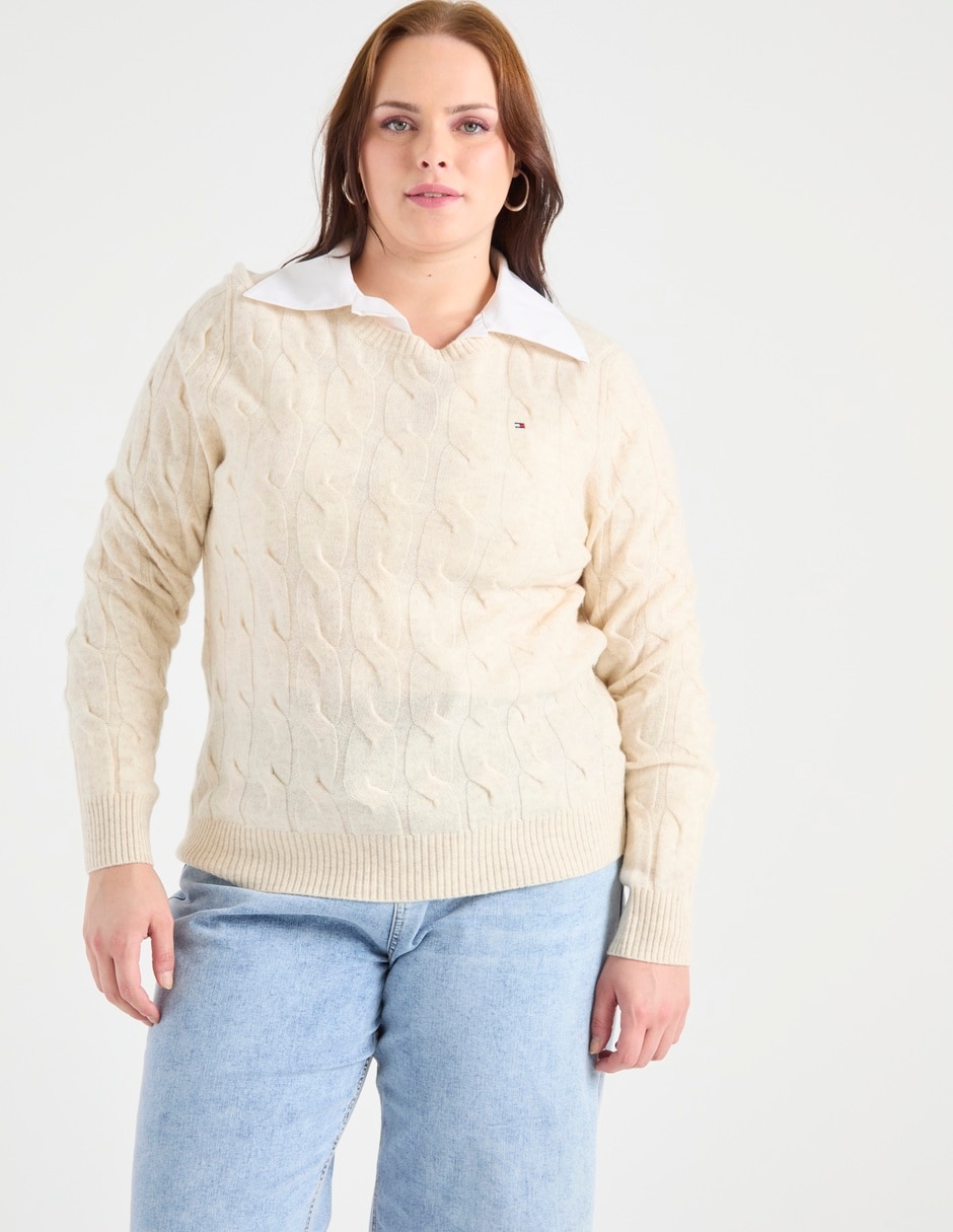 Suéter cuello redondo para mujer