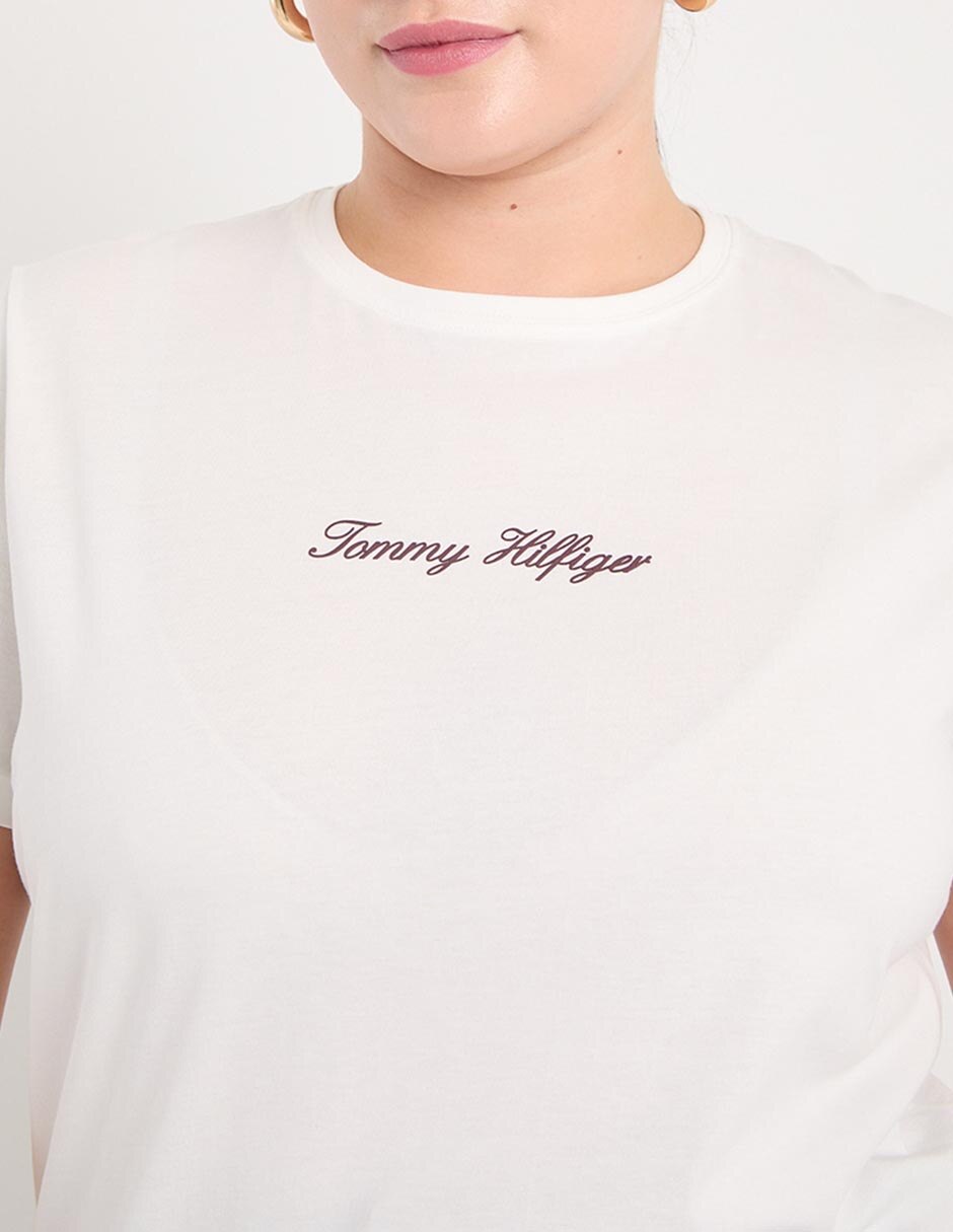 Playera manga corta cuello redondo para mujer 4