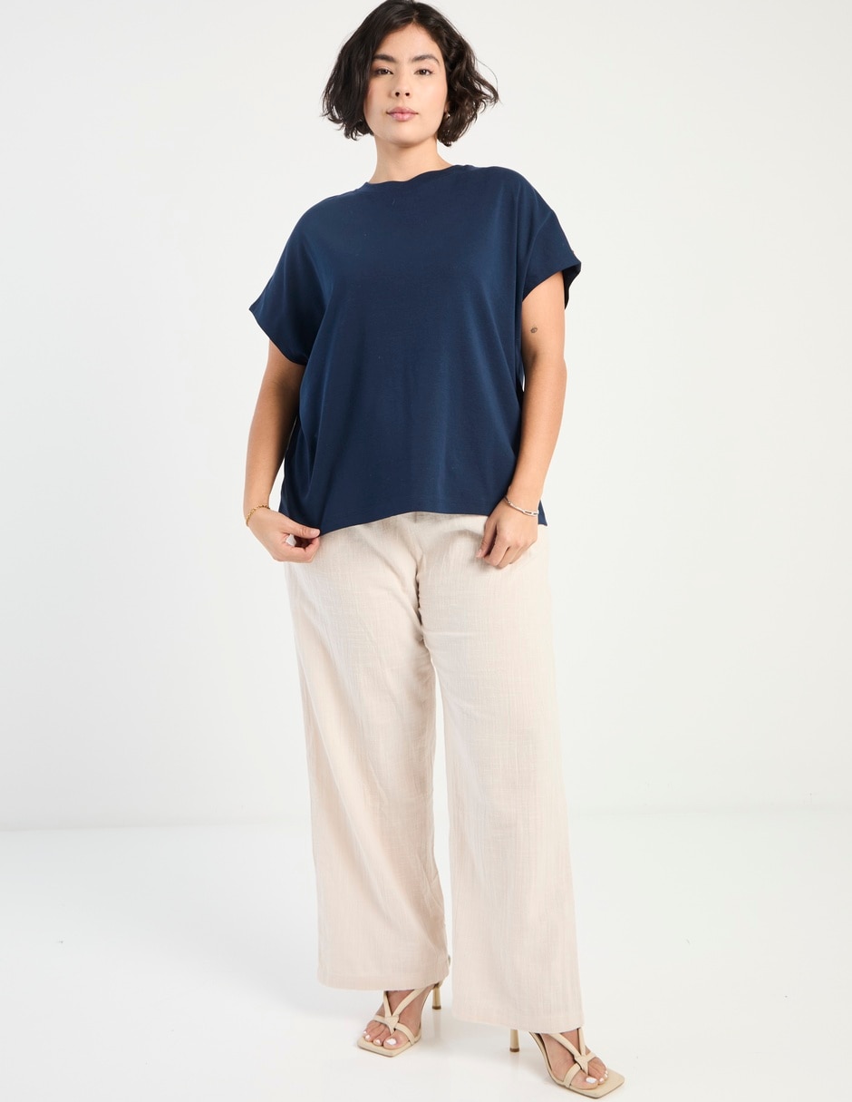 Playera manga corta cuello redondo para mujer 3