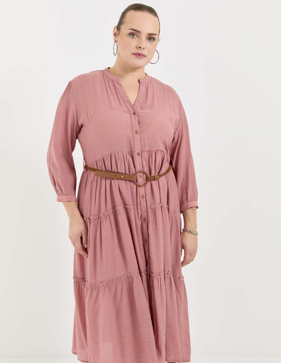 Vestido midi casual Davinchy para mujer Vestido midi casual Davinchy para mujer